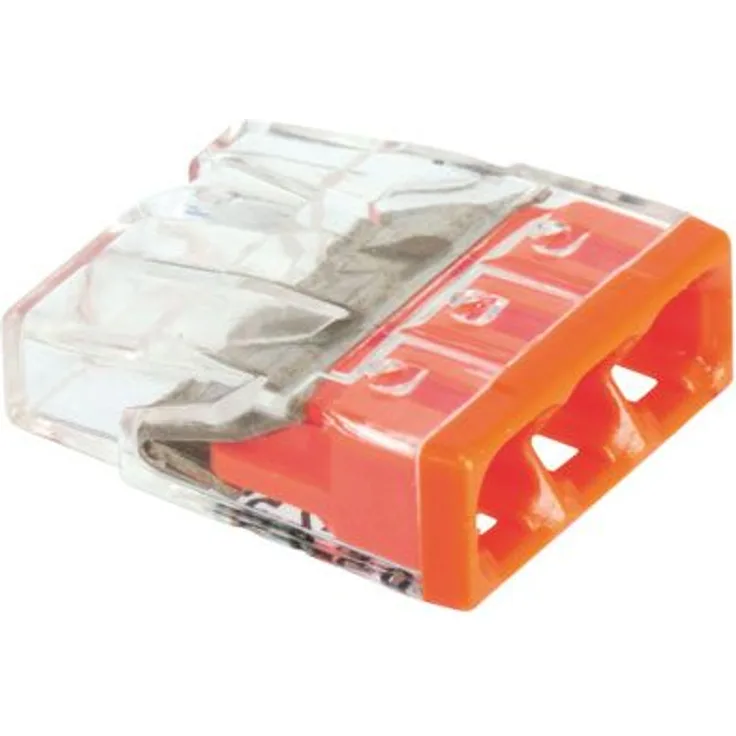 WAGO 2273-0203 COMPACT Verbindungsdosenklemme, 3 Fach, orange - Inhalt: 100 Stück