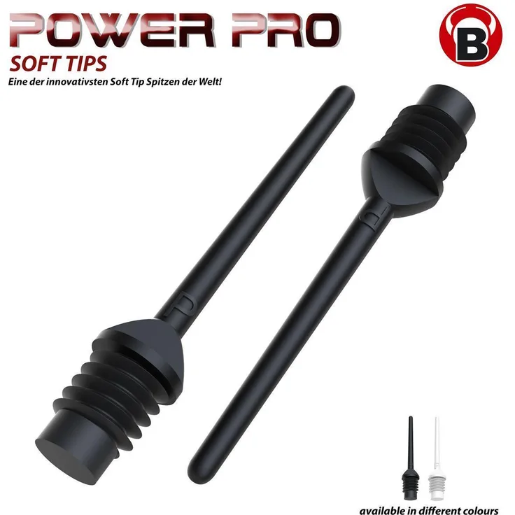 BULL'S 6 BULL'S PowerPro Soft Tips 6mm(2BA) 100-schw. (61311)