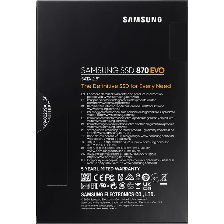 Samsung 870 EVO 2000 GB Schwarz ( MZ-77E2T0B/EU ) – Bild 4