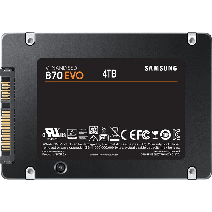 Samsung 870 EVO MZ-77E4T0B - SSD - verschlüsselt - 4TB - intern - 2.5 ...