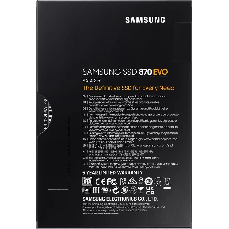 Samsung 870 EVO MZ-77E4T0B - SSD - verschlüsselt - 4TB - intern - 2.5 ...