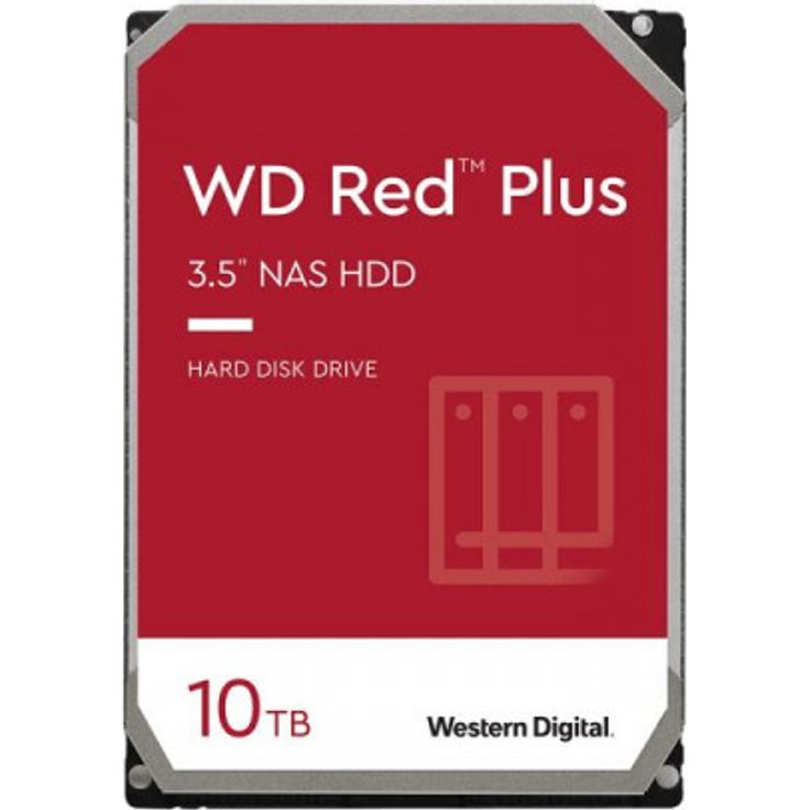 WD Red Plus NAS Hard Drive WD101EFBX - Festplatte - 10 TB - intern - 3.5 Zoll (8.9 cm) - SATA 6Gb/s - 7200 rpm - Puffer: 256 MB (WD101EFBX) – Bild 1