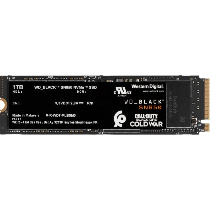WD Black SN850 NVMe SSD WDBB2F0010BNC - Call of Duty: Black Ops Cold War Special Edition - Solid-State-Disk - 1 TB - intern - M.2 2280 - PCI Express 4.0 x4 (NVMe) – Bild 3