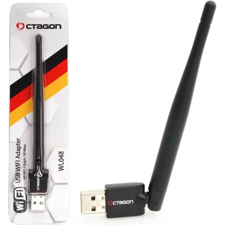 Octagon WL048 150Mbit-s USB 2.0 WLAN Adapter mit +2dB Antenne Schwarz – Bild 2