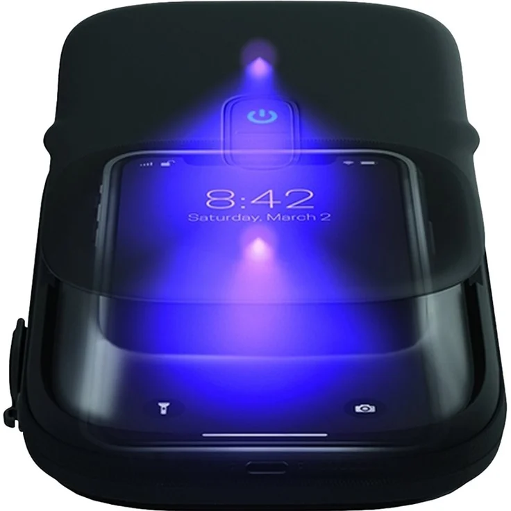 HoMedics tragbares UV-Desinfektions-Etui, geeignet für Smartphones, keimfrei in 1 Minute, für viele Modelle, Desinfektionsbox, schwarz – Bild 8