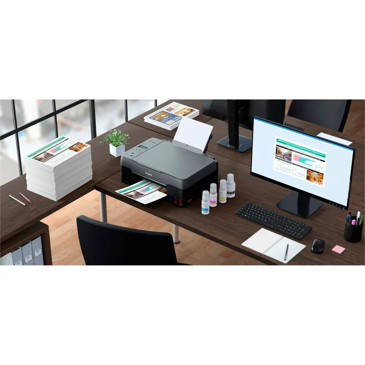 Canon PIXMA G3560 (4-in-1) Multifunktionsdrucker - (Tintenstrahl) Farbe, Druckgeschwindigkeit: 10,8 s/w, 6 Farbe, Auflösung: 4800 x 1200, WLAN, AirPrint, Cloud Print. WiFi-Direct (4468C006) – Bild 7