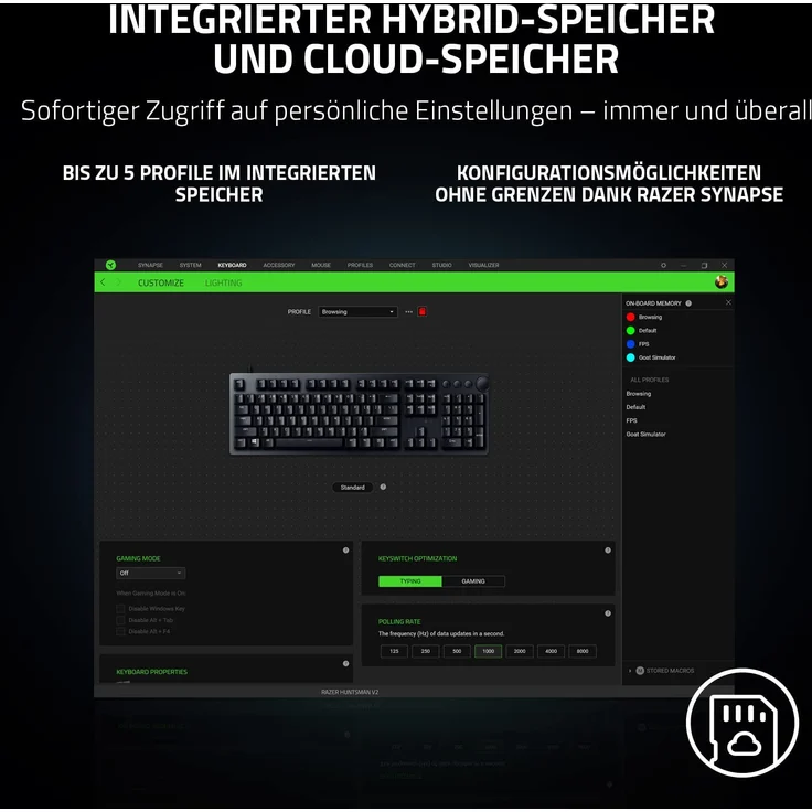 Razer Huntsman V2 Analog (Deutsches Tastaturlayout QWERTZ) – Bild 6