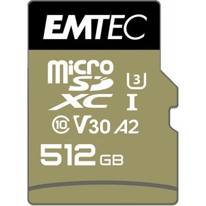 Bild für Emtec mSD 512GB UHS-I U3 V30 A2 SpeedIN (ECMSDM512GXC10SP)