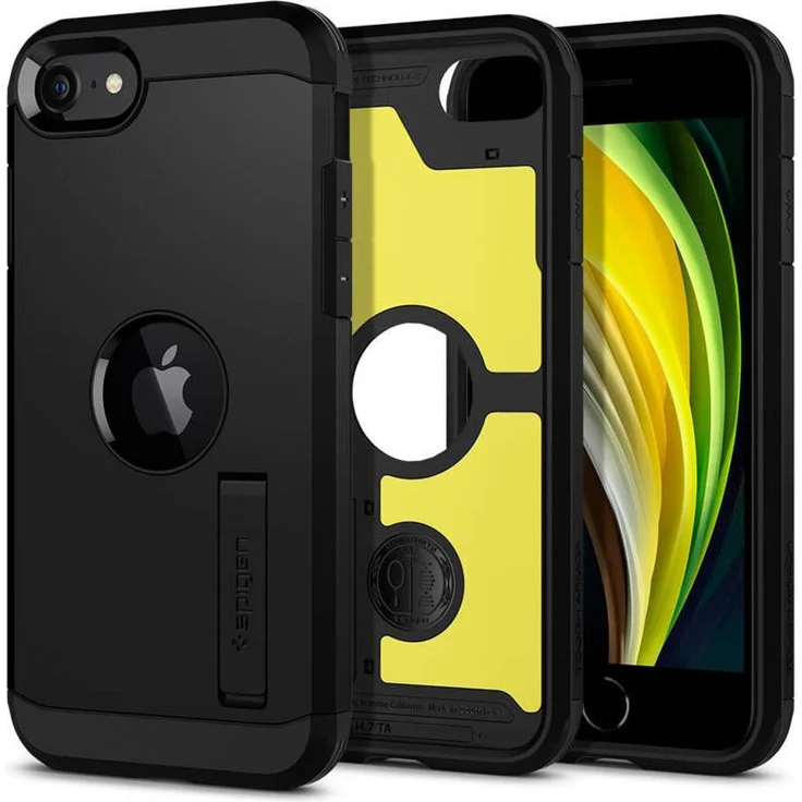 Spigen ACS00950 Tough Armor iPhone SE (2020) Black – Bild 1