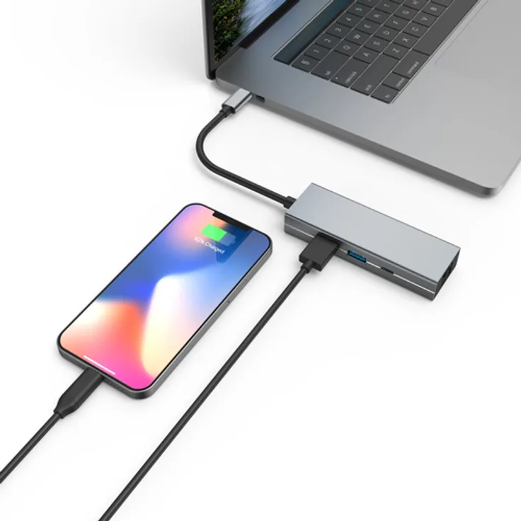 Hama USB-C-Multiport, 4 Ports, 2x USB-A, USB-C, LAN-Ethernet (00200108)