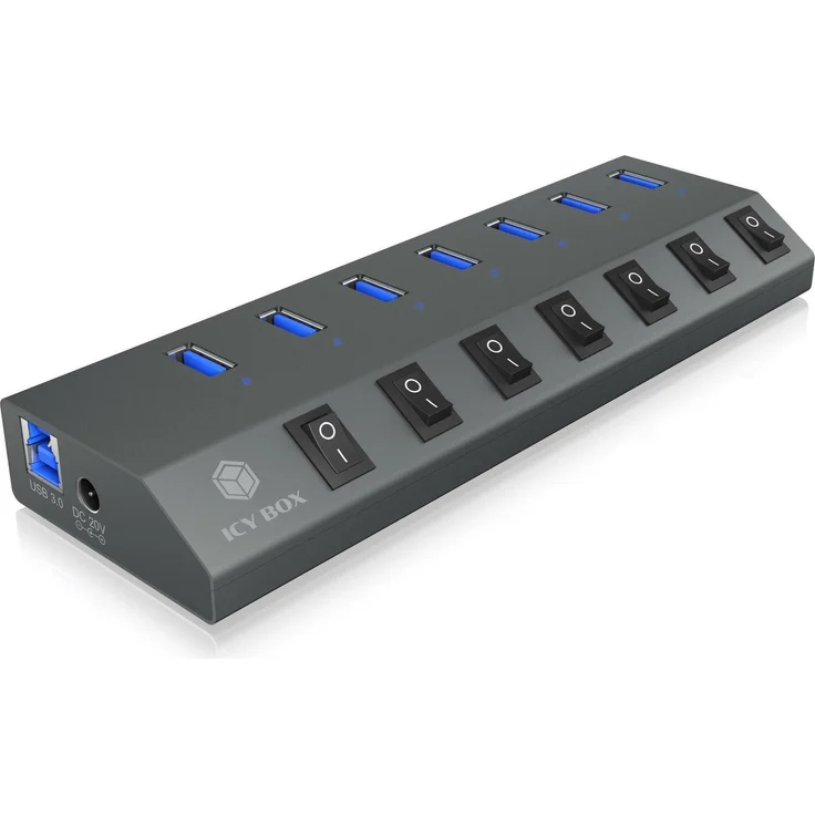 USB Hub 3.0 - 7-fach aktiv mit Ladefunktion ICY Box  – Bild 2
