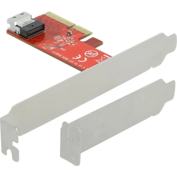 Delock PCI Express x4 Karte zu 1 x intern SFF-8654 4i NVMe - Low Profile Formfaktor (90483)