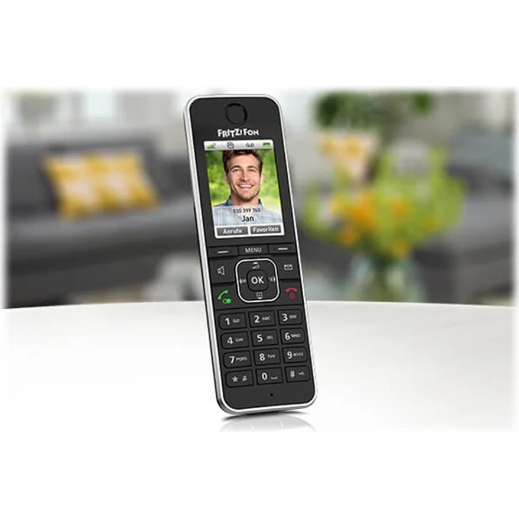 AVM FRITZ!Fon C6 Black, DECT-Komforttelefon (hochwertiges Farbdisplay, HD-Telefonie, Internet-/Komfortdienste, Steuerung FRITZ!Box-Funktionen), VoIP-Telefon, schwarz – Bild 5