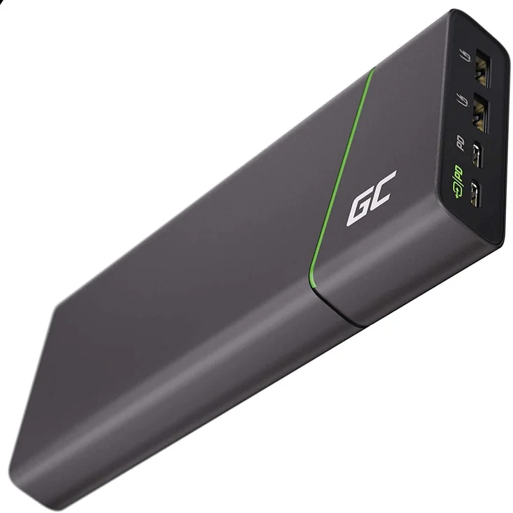 Green Cell Powerbank PowerPlay Ultra 2x USB, 2x USB-C Power Delivery, 26800 mAh, 128 W Black, Powerbank, schwarz, grün – Bild 6