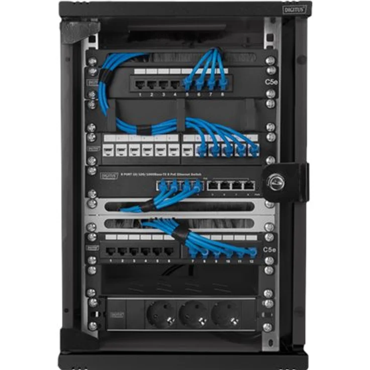 DIGITUS 10- 9HE Wandgehäuse 464x312x300mm Schwarz RAL 9005 - Preisvergleich – Bild 8