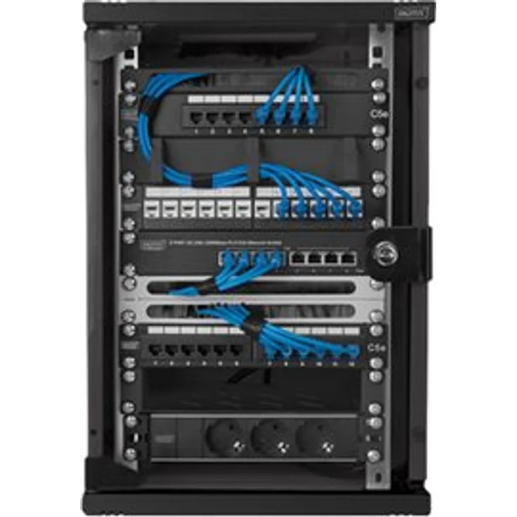 DIGITUS 10- 9HE Wandgehäuse 464x312x300mm Schwarz RAL 9005 - Preisvergleich – Bild 3