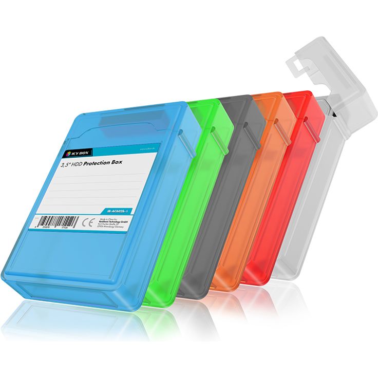 Schutzgehäuse Set IcyBox Set, 6 Stück für 3,5'' Festplatten – Bild 4