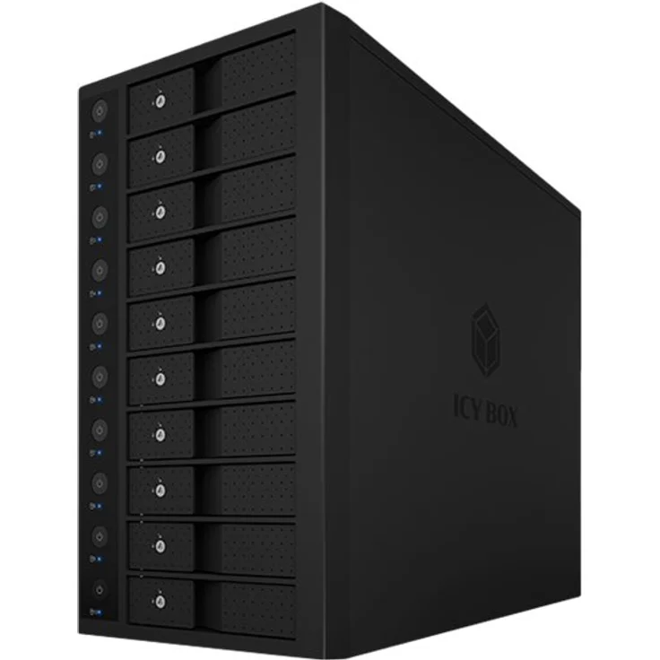ICY Box Gehäuse.ext.SATA 3.5 Zoll10x -USB 3.1 Typ-C Black IB-3810-C31. – Bild 4