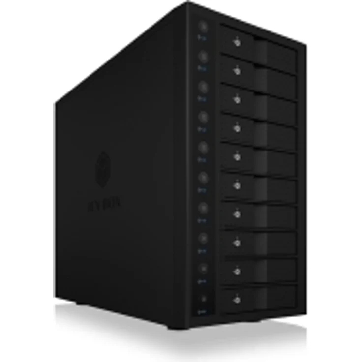 ICY Box Gehäuse.ext.SATA 3.5 Zoll10x -USB 3.1 Typ-C Black IB-3810-C31. – Bild 1