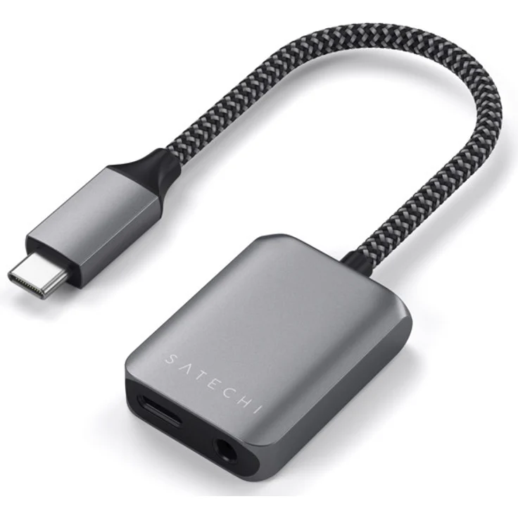 Satechi USB-C to 3.5mm Audio & PD Adapter space gray – Bild 3