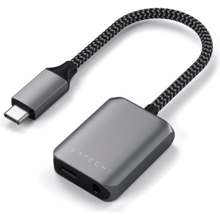 Satechi USB-C to 3.5mm Audio & PD Adapter space gray – Bild 1