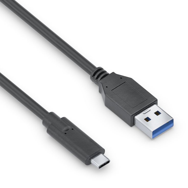 PureLink - USB-C auf USB-A Kabel - 3.1 Gen 2, 3A, 10G - iSerie - schwarz - 0,50m