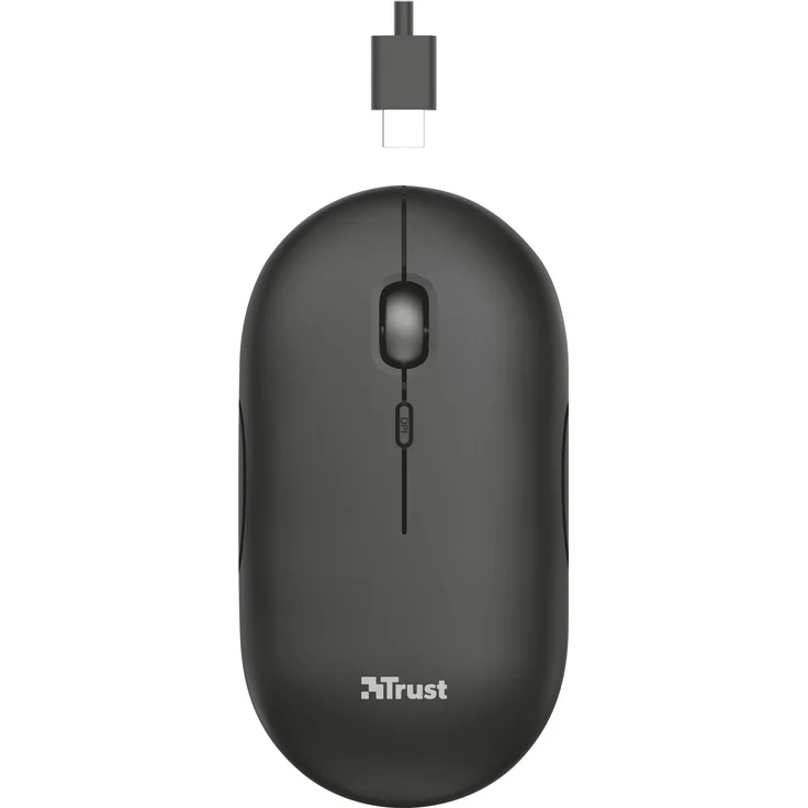 Trust Puck Wireless Mouse schwarz, USB-Bluetooth (24059) – Bild 2
