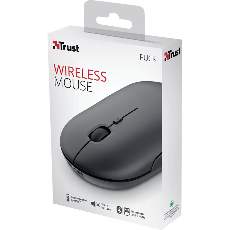 Trust Puck Wireless Mouse schwarz, USB-Bluetooth (24059) – Bild 8