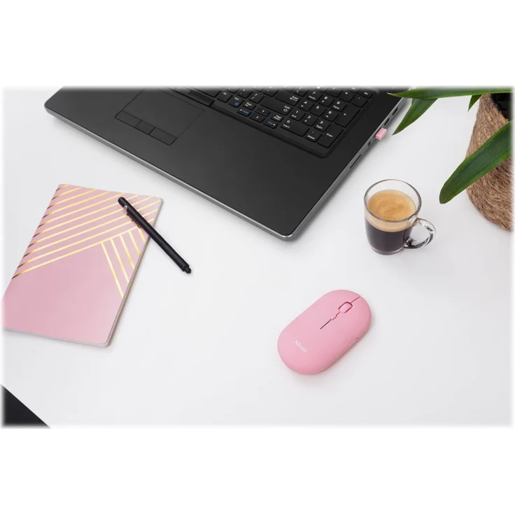 Trust Puck Wireless Mouse rosa, USB-Bluetooth (24125) – Bild 6