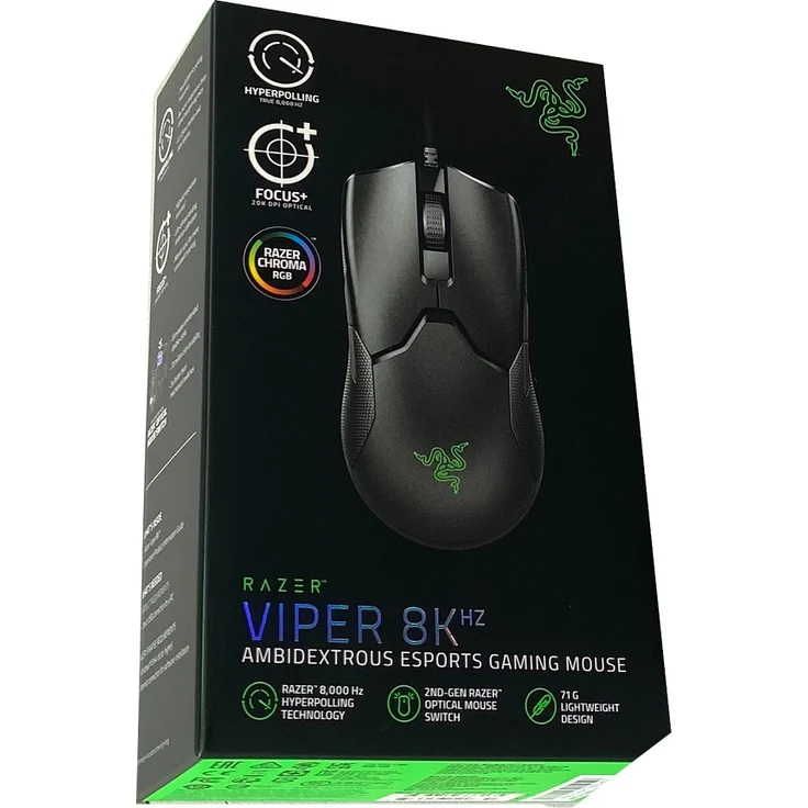 Razer Viper 8KHz Gaming-Maus, schwarz – Bild 1