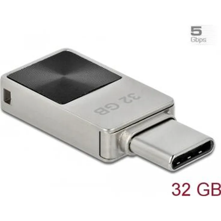 Delock Mini USB 3.2 Gen 1 USB-C Speicherstick 32 GB - Metallgehäuse (54083)
