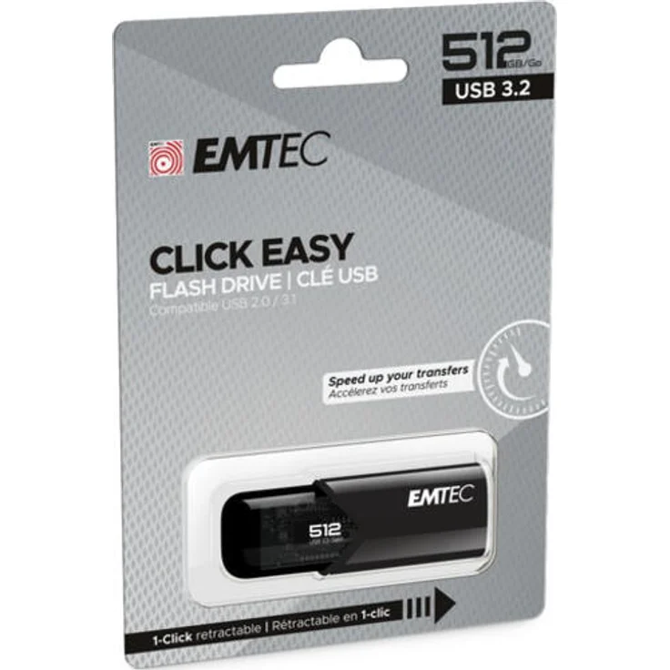 EMTEC USB-Stick 512GB B110 USB 3.2 Click Easy Black – Bild 3