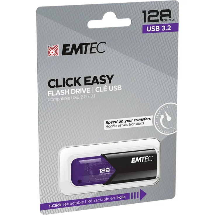 EMTEC USB-Stick 128GB B110 USB 3.2 Click Easy Purple – Bild 6