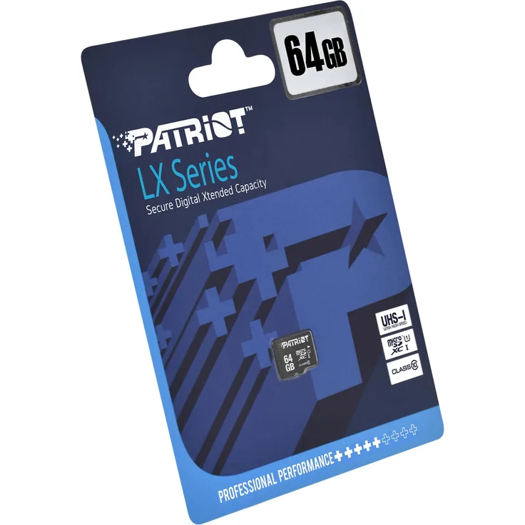 Patriot Memory PSF64GMDC10 LX Series Micro SDXC Class 10 UHS-I U1