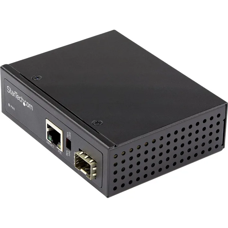 STARTECH.COM PoE+ Industrial Media Converter 60W - Medienkonverter LWL - SM-MM Glasfaser auf Kupfer Gigabit Mini IP-30