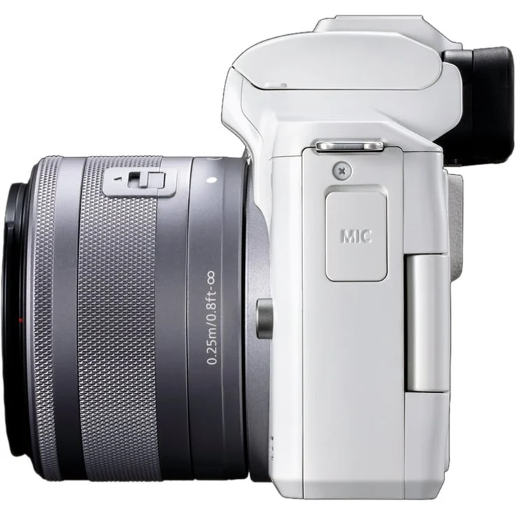 Canon EOS M50 Mark II Systemkamera weiß inkl. EF-M 15-45mm f3,5-6,3 IS STM – Bild 4
