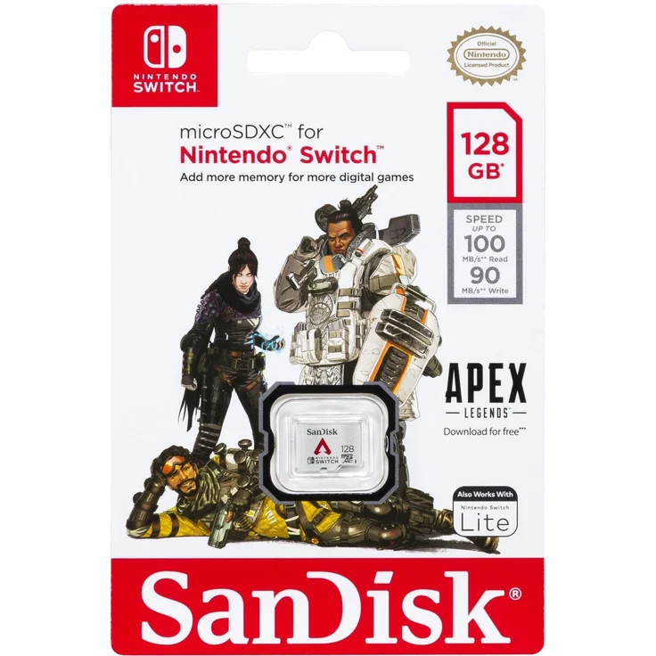 Sandisk SDSQXAO-128G-GN6ZY APEX Legends Nintendo Switch Micro SDXC UHS-I – Bild 1