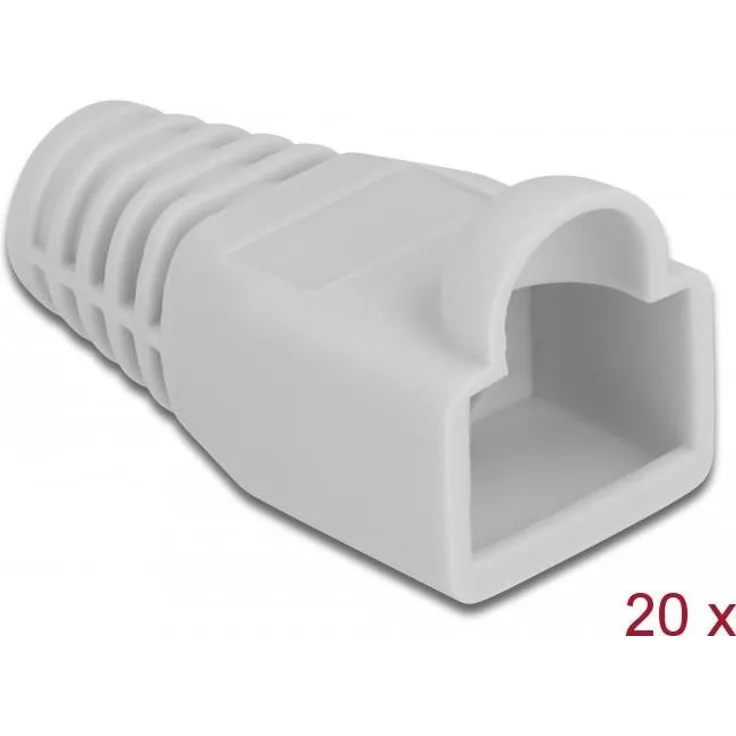 Delock Knickschutztülle für RJ45 Stecker grau 20 Stück (86727)