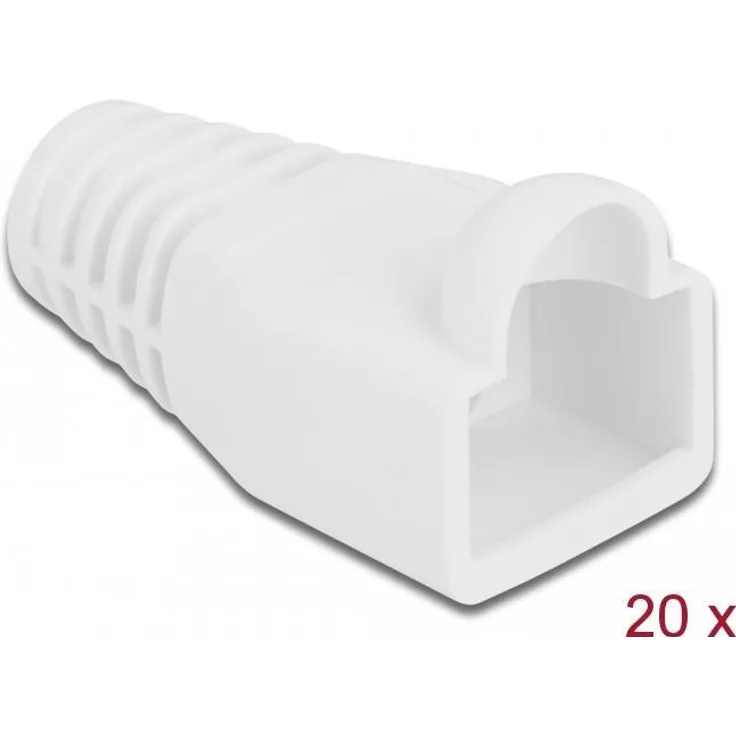 Delock Knickschutztülle für RJ45 Stecker weiß 20 Stück (86724)