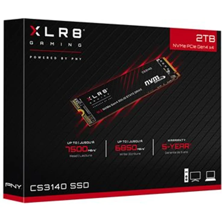 PNY XLR8 CS3140 - Solid-State-Disk - 2 TB - intern - M.2 2280 - PCI Express 4.0 x4 (NVMe) - 256-Bit-AES (M280CS3140-2TB-RB) – Bild 10