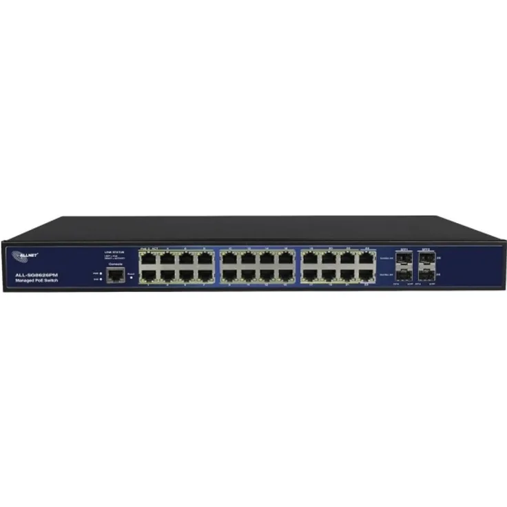 ALLNET Switch smart managed 24 Port Gigabit 390W - 24x PoE+ - 4x SFP - 19'' - ''ALL-SG8626PM''