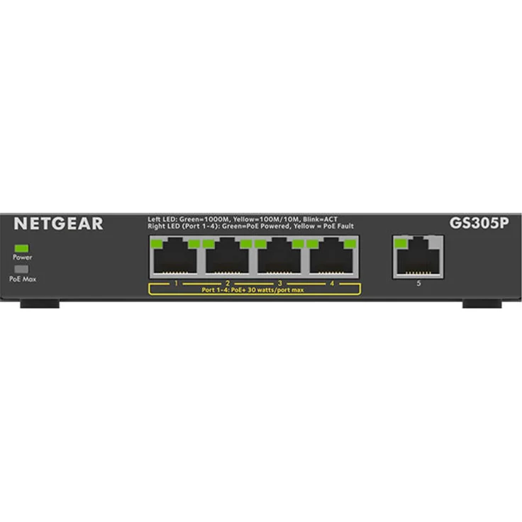 NETGEAR GS305Pv2 - Switch (4x PoE 63W) – Bild 2