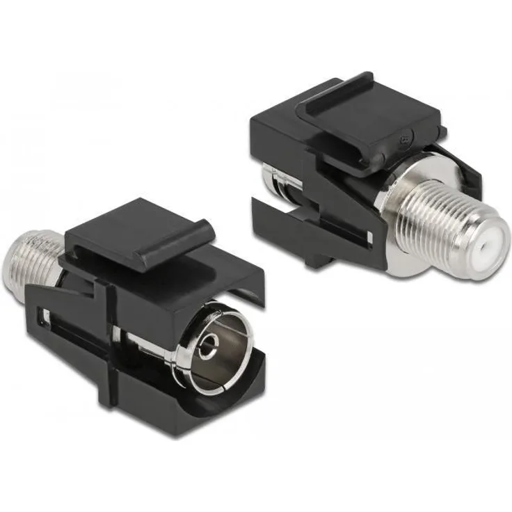 Delock Keystone Modul IEC Buchse zu F Buchse schwarz (86855)