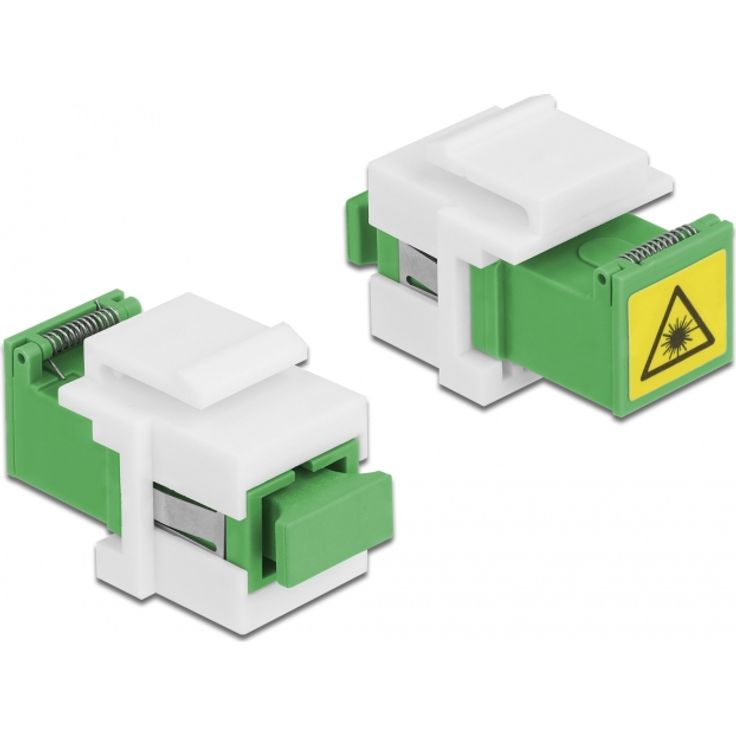 Delock Keystone Modul SC Simplex Buchse zu SC Simplex Buchse mit Laserschutzklappe innen (86831)