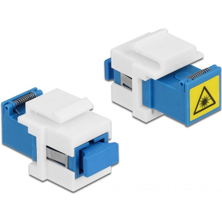 Delock Keystone Modul SC Simplex Buchse zu SC Simplex Buchse mit Laserschutzklappe innen (86832)