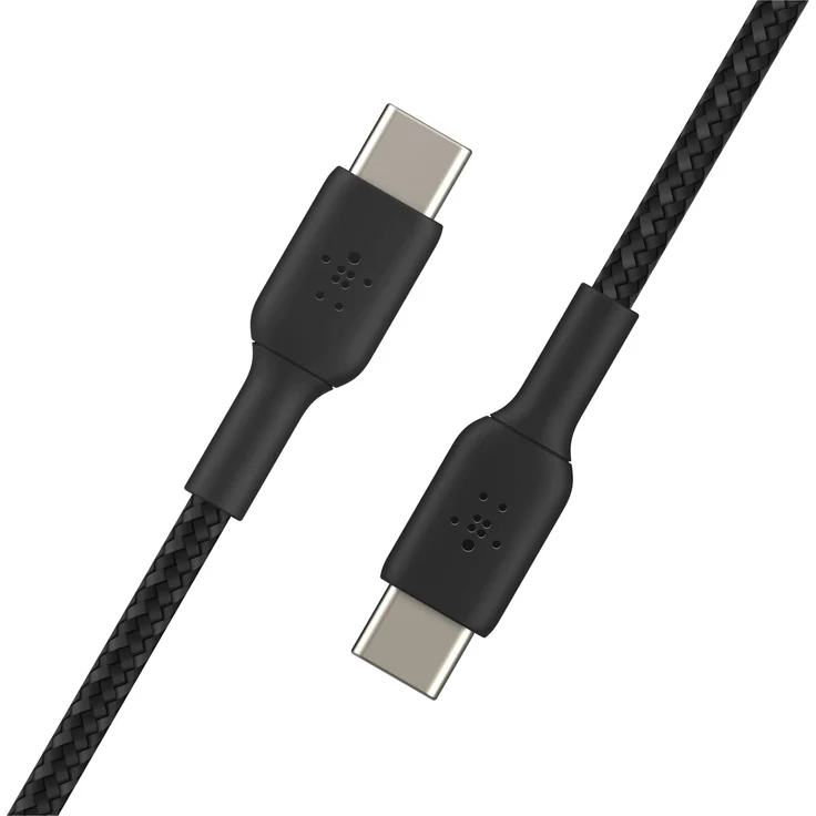 BELKIN USB-C-USB-C CABLE 1 m, Braided USB-C to USB-C, Black (CAB004BT1MBK) – Bild 6