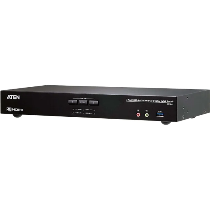 ATEN CS1842 KVMP-Switch 2-fach 4K HDMI Dual Display USB 3.0 Audio