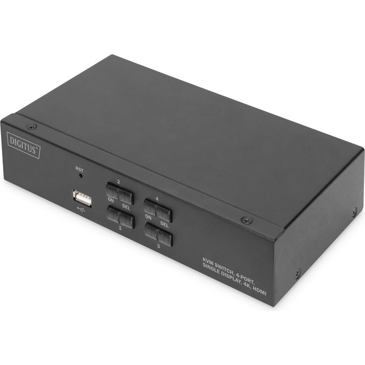 DIGITUS KVM Switch 4-Port Single-Display 4K HDMI