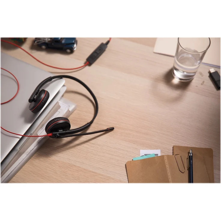 Plantronics Blackwire 3225 3200 Series Headset, On-Ear, kabelgebunden USB, 3,5 mm Stecker (209747-22), schwarz – Bild 2