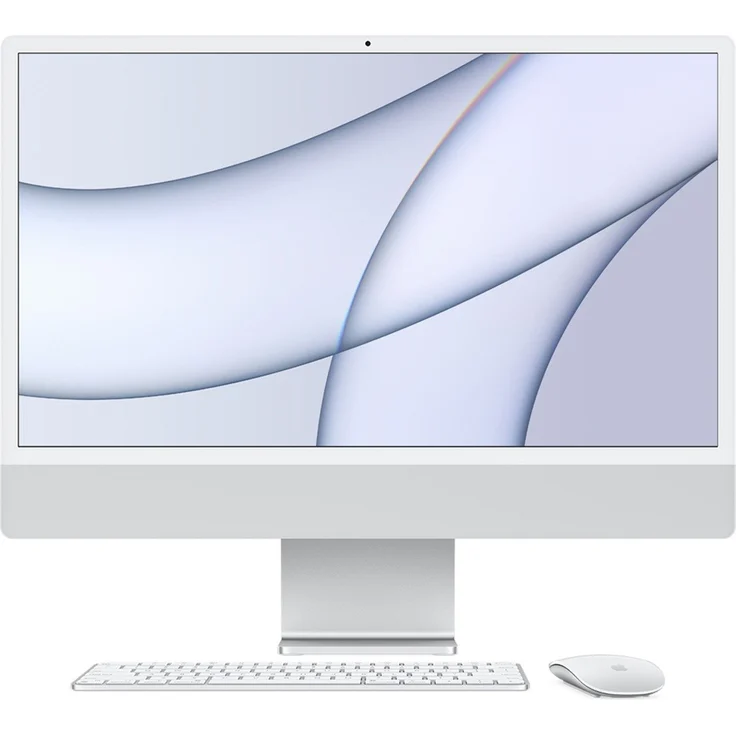 Apple iMac (2021) silber - 24 Zoll (4.480 x 2.520) Apple M1 8-Kern Prozessor, 8GB RAM, 256GB SSD, 7-Kern GPU, macOS (MGTF3D/A) – Bild 4
